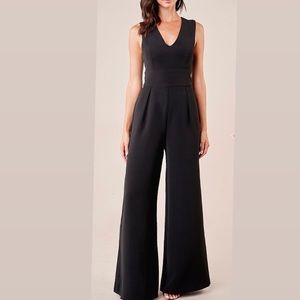 Sugar lips black Larah wide leg jumpsuit- small